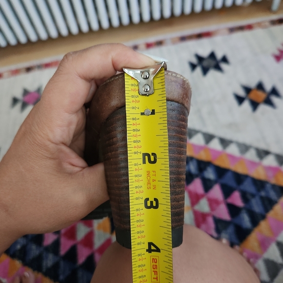 Doc Martens size 10 Brown Leather High Heel Studded Mule Una Clogs Shoes - Picture 7 of 8